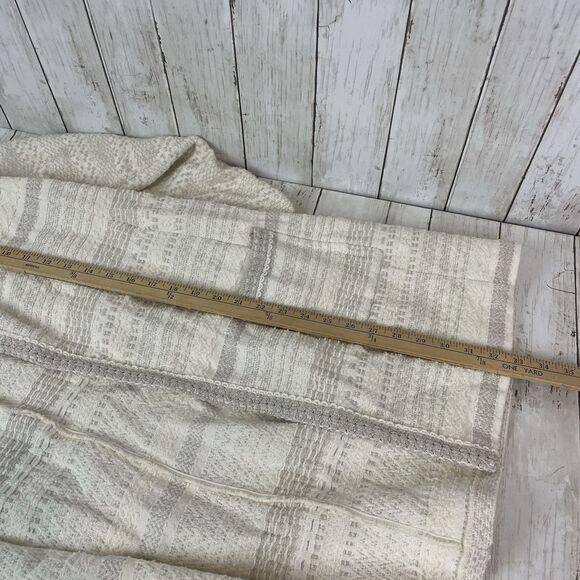 Talbots Cardigan 2XP Ivory W/ Silver Metallic Stripe Textured Knit Open … - Picture 12 of 13